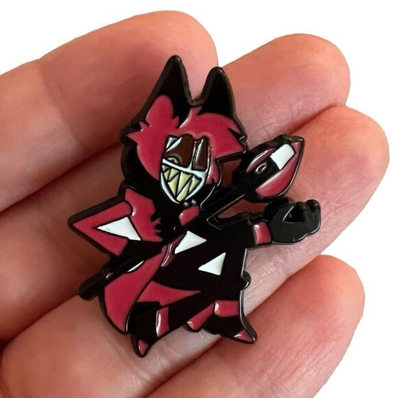 Hazbin Hotel Alastor Enamel Pin - Picture 3 of 8